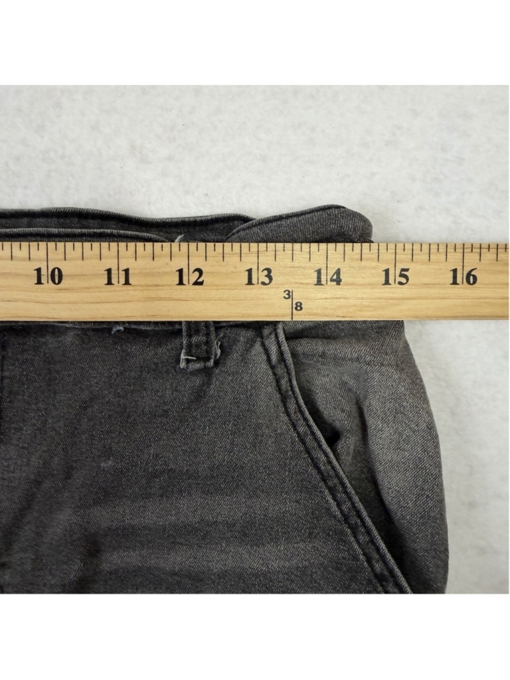 Refuge Wide Leg Denim Jeans Womens XL Black Cargo Grunge StreetWear Hip Hop Skat - Picture 6 of 9